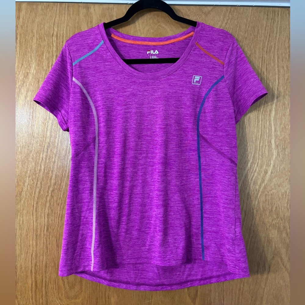 FILA Women's Vibrant Purple Short Sleeve Tee